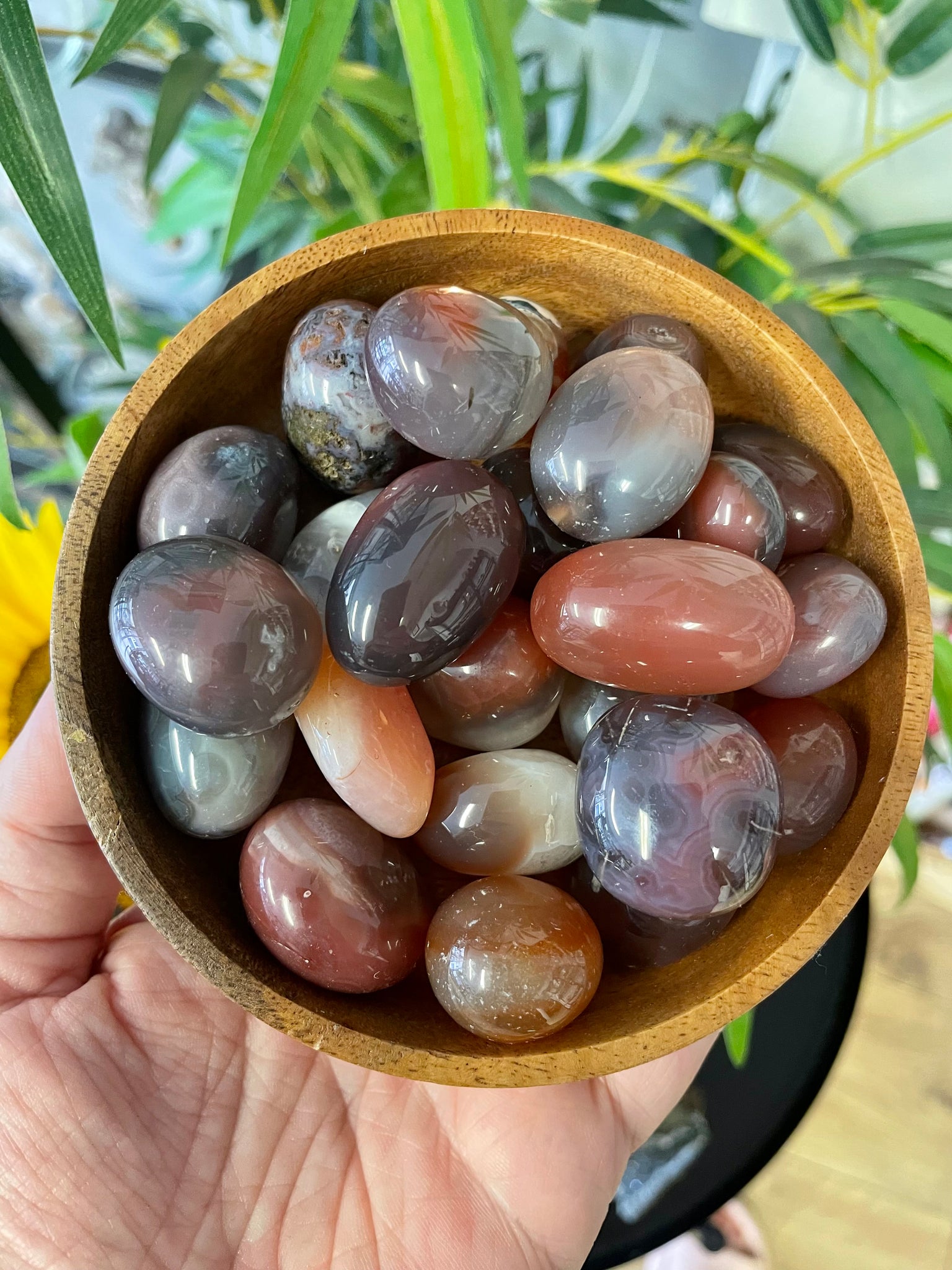 Purple & Red Agate Tumblestone