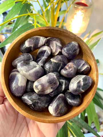 Chevron Amethyst Tumblestone