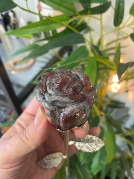 Ocean Jasper Carved Rose