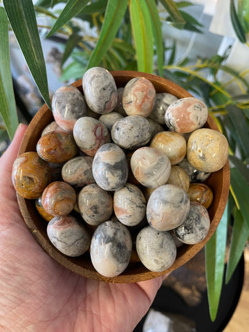 Crazy Lace Agate Tumblestone