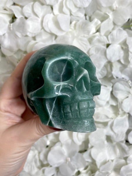 Green Aventurine Skull