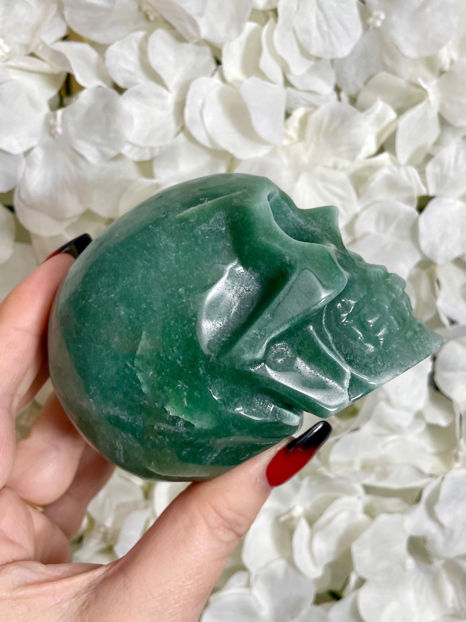 Green Aventurine Skull