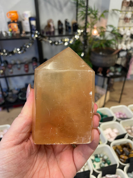 Honey Calcite Tower