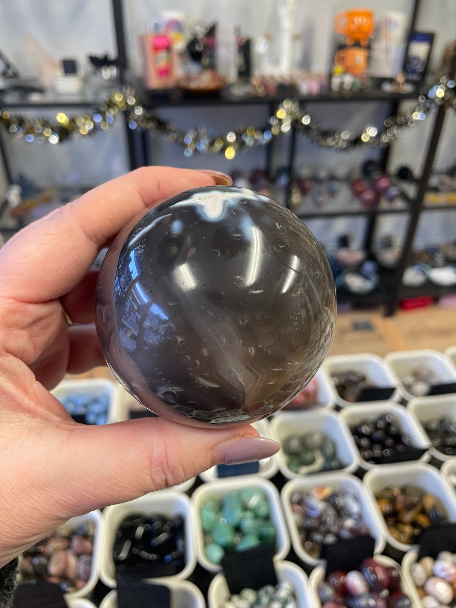 Orca Agate Sphere