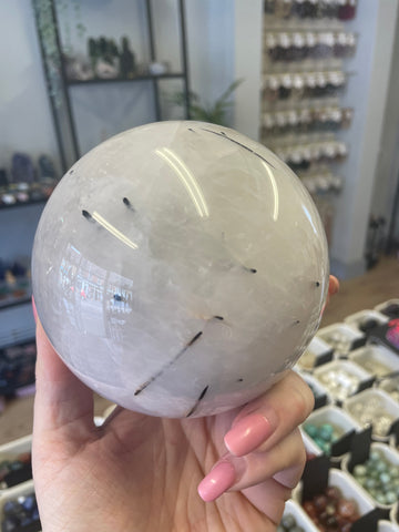 Tourmalated Quartz Sphere Large