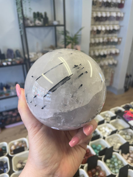 Tourmalated Quartz Sphere Large