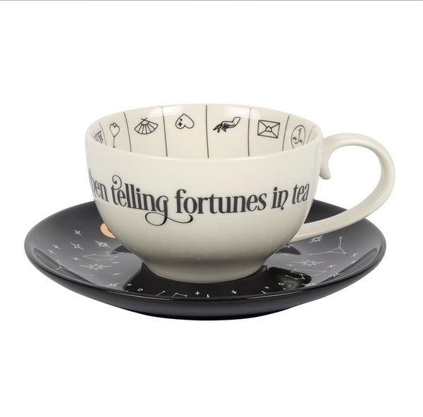 Fortune Telling Ceramic Cup and Saucer