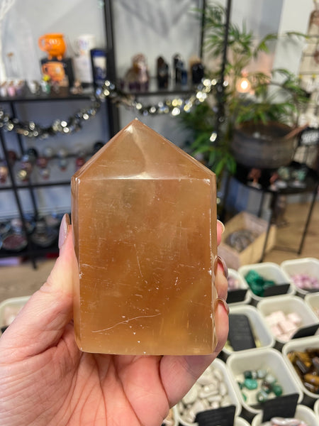 Honey Calcite Tower