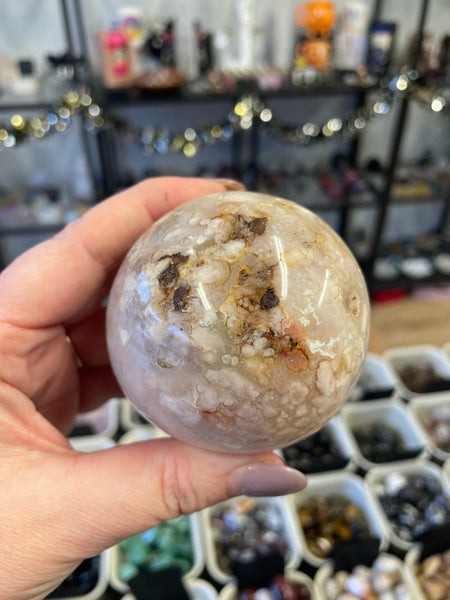 Flower Agate Sphere