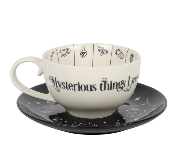 Fortune Telling Ceramic Cup and Saucer